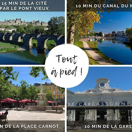 Cocon Carcassonnais - Free Parking - Wifi - Climatisation - Equipee 卡尔卡松